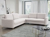 Ecksofa L-Form Links mit Schlaffunktion und Bettkasten Limon Creme