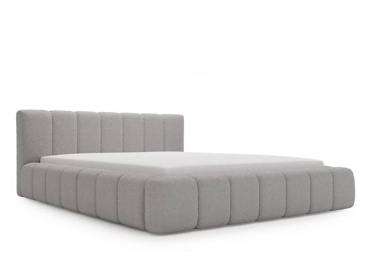 Polsterbett mit Bettkasten und Lattenrost 180x200 Orio Grau