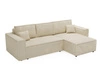 Ecksofa L-Form mit Schlaffunktion und Bettkasten Prato XL Beige