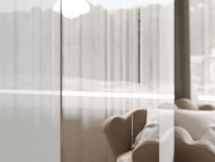 Kleiderschrank mit Drehtüren, Schubladen und Spiegeln Ameli Weiß Hochglanz