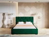 Polsterbett mit Bettkasten und Lattenrost 120x200 Tasso Grün