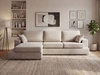 Ecksofa L-Form fürs Wohnzimmer Nesto Links Beige