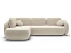 Ecksofa mit Schlaffunktion und Bettkasten Rechts Carino Beige