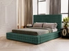Polsterbett mit Bettkasten und Lattenrost 140x200 Barbados Grün