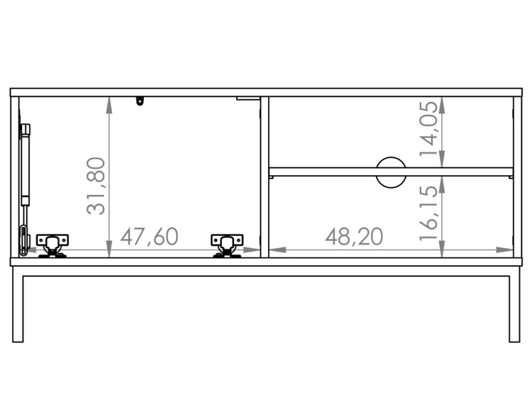 TV-Lowboard mit Türen 100 cm Soroko Weiß