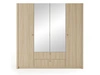Kleiderschrank mit Drehtüren, Schubladen und Spiegel Bilancio Eiche Barista