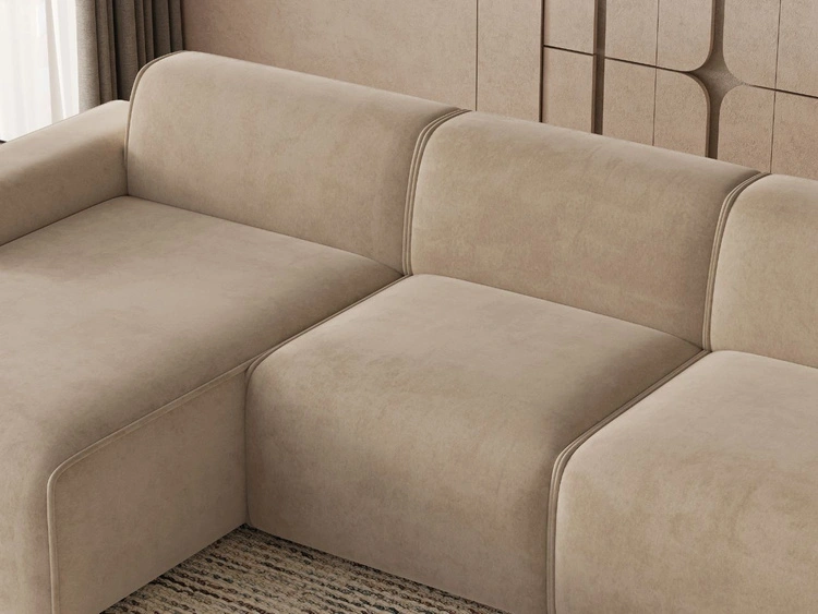 Ecksofa L-Form Links Lavia Beige