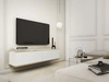 TV-Lowboard Hänge mit Türen 135 cm Diolo Weiß mit glatter Front