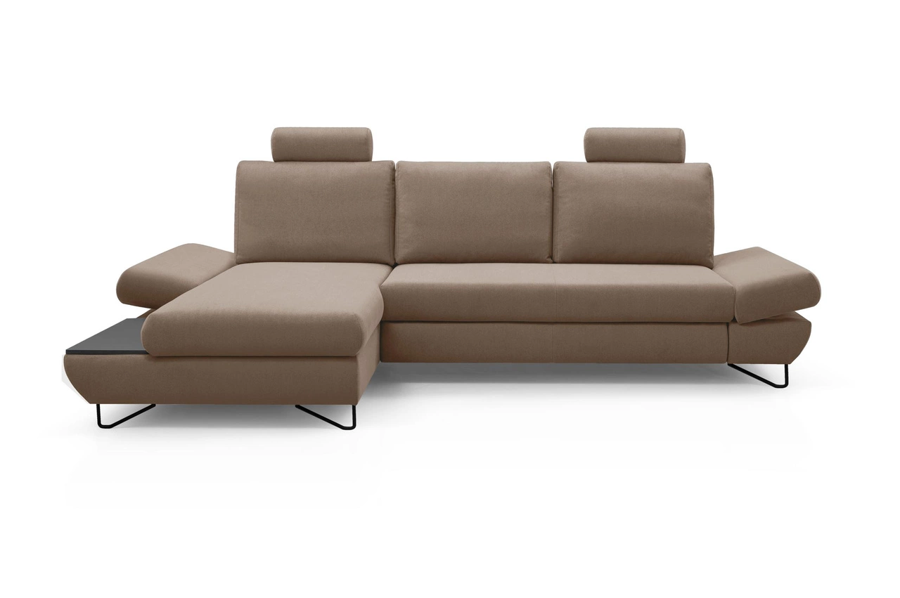 Ecksofa mit Schlaffunktion lexys L Links Braun