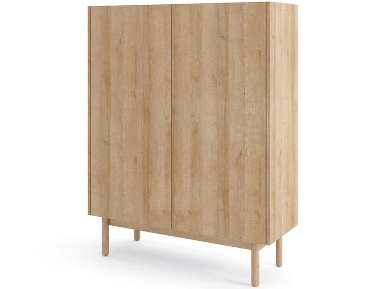 Wohnzimmerset Braha Riviera Eiche, Bianco Marmor