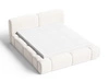 Polsterbett mit Bettkasten und Lattenrost 140x200 Aubi Creme