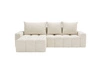 Ecksofa L-Form mit Schlaffunktion und Bettkasten Bresso Creme