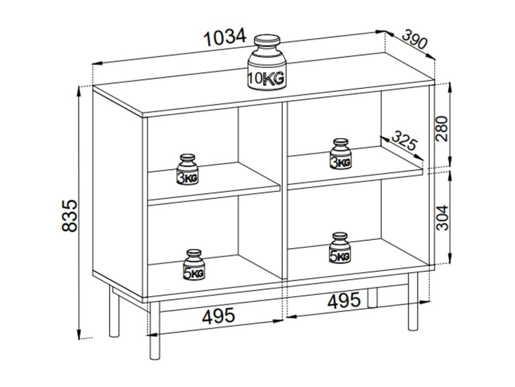 Türkommode Julio Linea Eiche