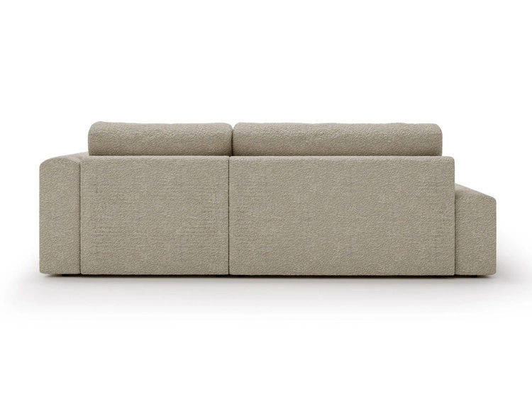Ecksofa L-Form Rechts mit Schlaffunktion und Bettkasten Lana Beige