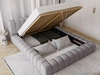 Polsterbett mit Bettkasten und Lattenrost 160x200 Italia Grau