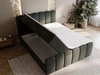 Boxspringbett mit Bettkasten 160x200 Cloud Dunkelgrau