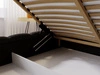Polsterbett mit Bettkasten und Lattenrost 200x200 Cloud Bouclé-Stoff Schwarz