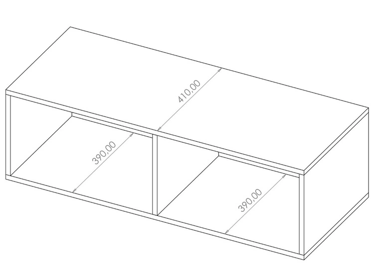 Set mit zwei TV-Lowboard mit Türen 100 cm Kioto Cashmere