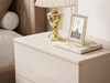 Nachttisch mit zwei Schubladen auf Goldenen Beinen Nuveo Kaschmir
