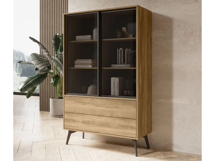 Wohnzimmerset Soil Barock Eiche, Schwarz