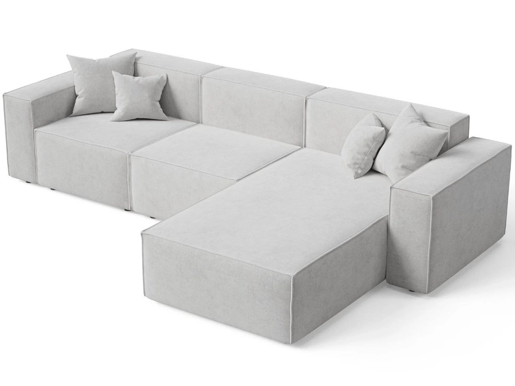 Ecksofa L-Form Rechts Arizona Grau