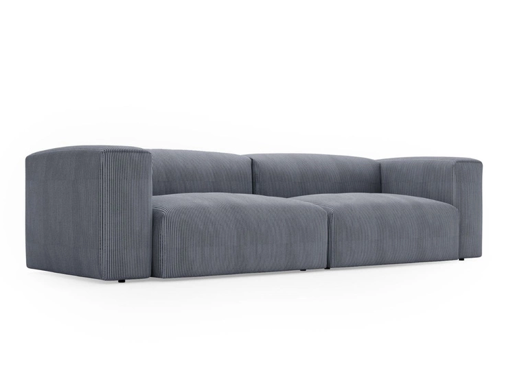 Sofa Moderne Cord Sofa für Wohnzimmer Landi Grau