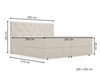 Boxspringbett mit Bettkasten 200x200 Napoli Beige