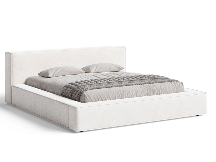 Polsterbett mit Bettkasten und Lattenrost 120x200 Mali Creme