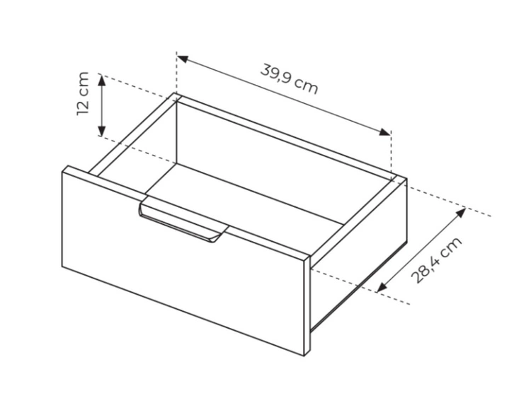 Set aus zwei Nachttischen Montreal Kastanie, Schwarz