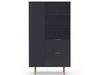 Regal mit Schubladen und Türe Ankara Schwarz Matt