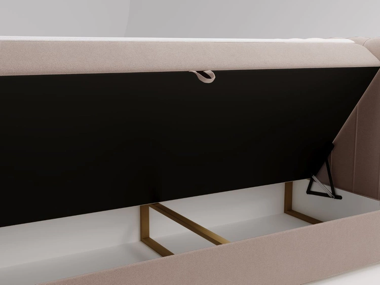 Boxspringbett mit Bettkasten 180x200 Osteno Beige