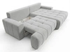 Ecksofa L-Form mit Schlaffunktion und Bettkasten Tulio Rechts Grau