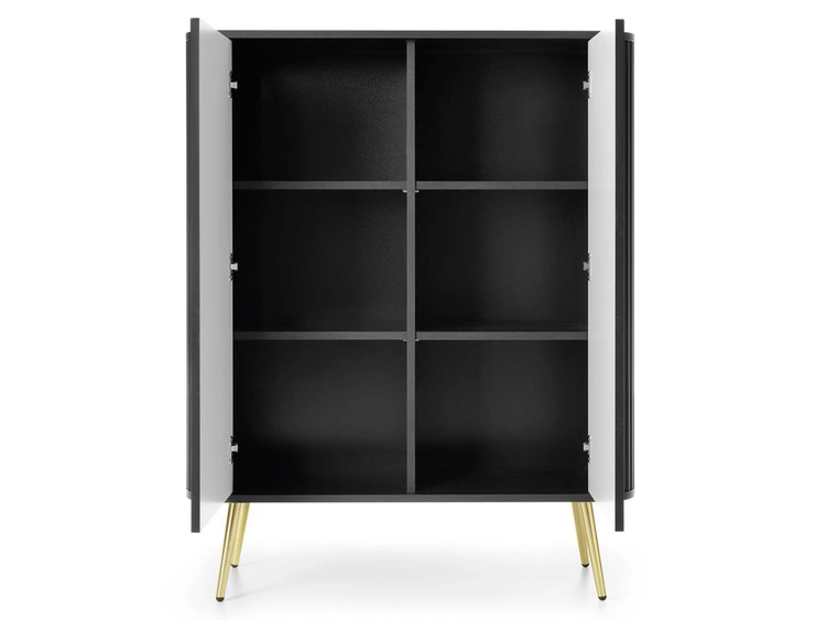 Türkommode Viva Schwarze auf Goldene Beinen