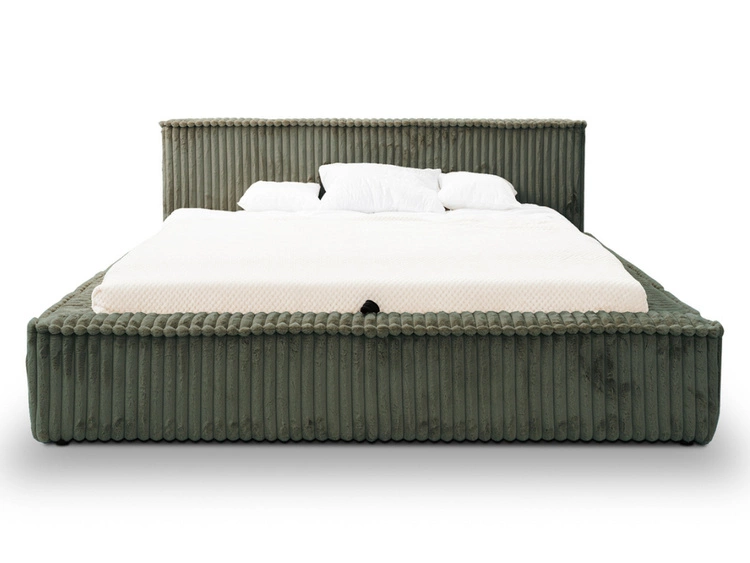 Polsterbett mit Bettkasten und Lattenrost 180x200 Lago Grün