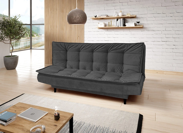 Schlafsofa mit Bettkasten Grace - Schwarz