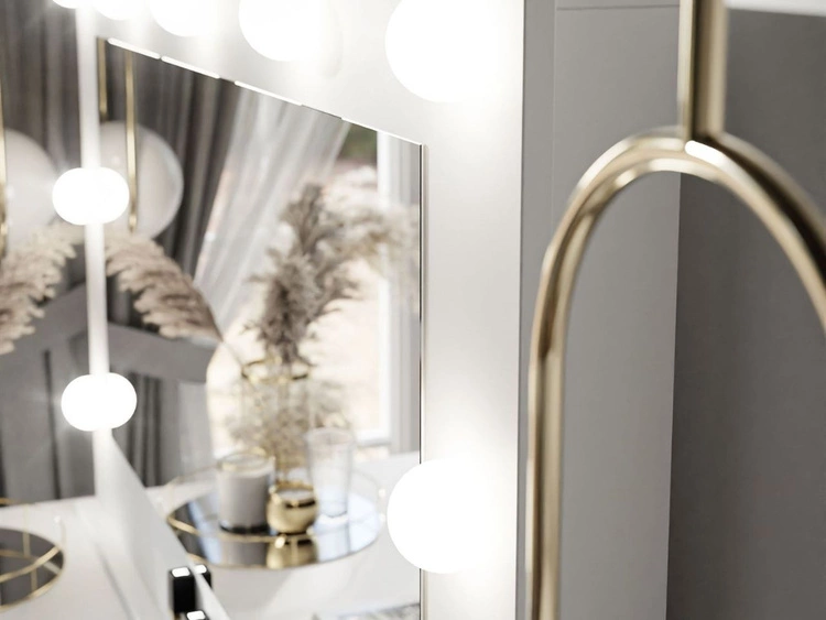 Spiegel mit LED-Beleuchtung für das Schlafzimmer Melo Weiß