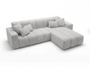 Ecksofa L-Form Rechts Nork Grau