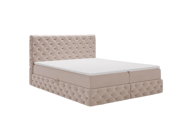 Boxspringbett mit Bettkasten 140x200 Canolo Beige