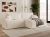 Ecksofa L-Form mit Schlaffunktion und Bettkasten Serene Rechts Creme