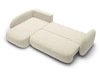 Ecksofa mit Schlaffunktion und Bettkasten Rechts Carino Beige