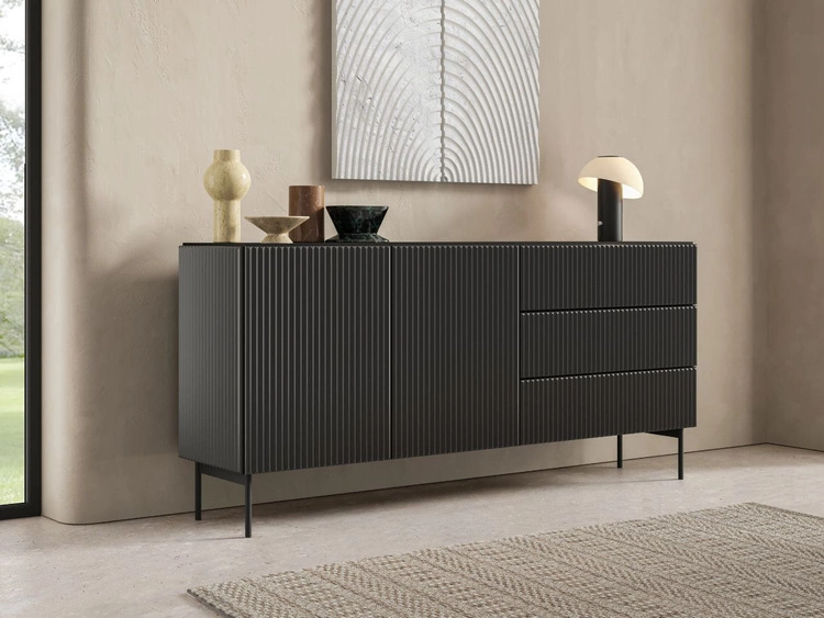 Wohnzimmer-Set Qualita Schwarz