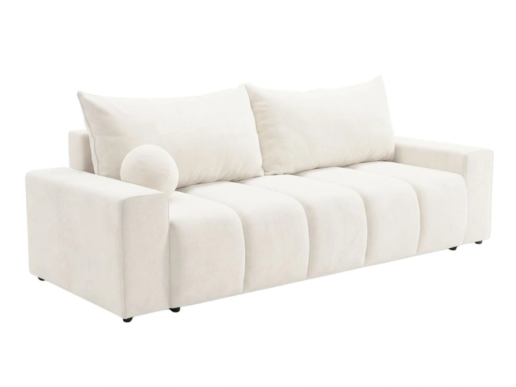 Schlafsofa mit Bettfunktion und Bettkasten Miro Creme