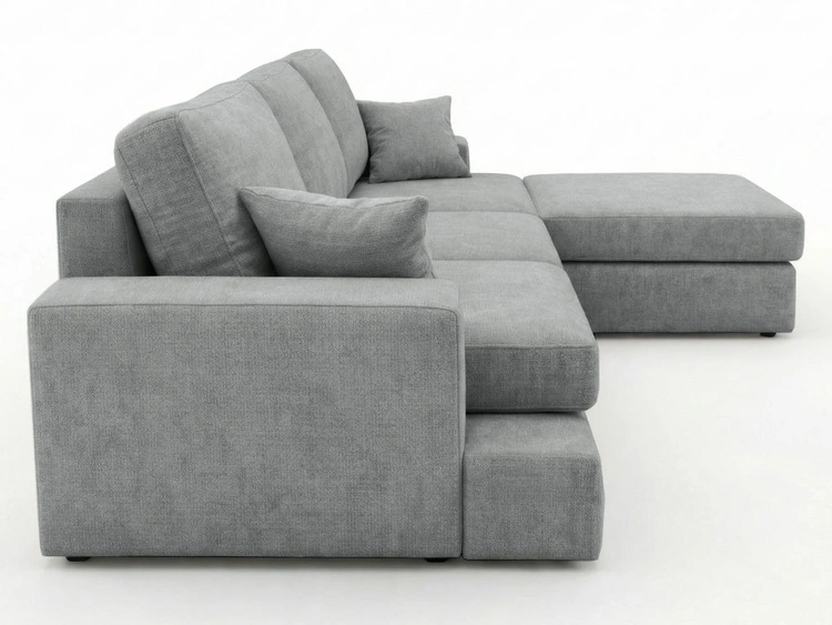 Ecksofa L-Form fürs Wohnzimmer Nesto Rechts Grau