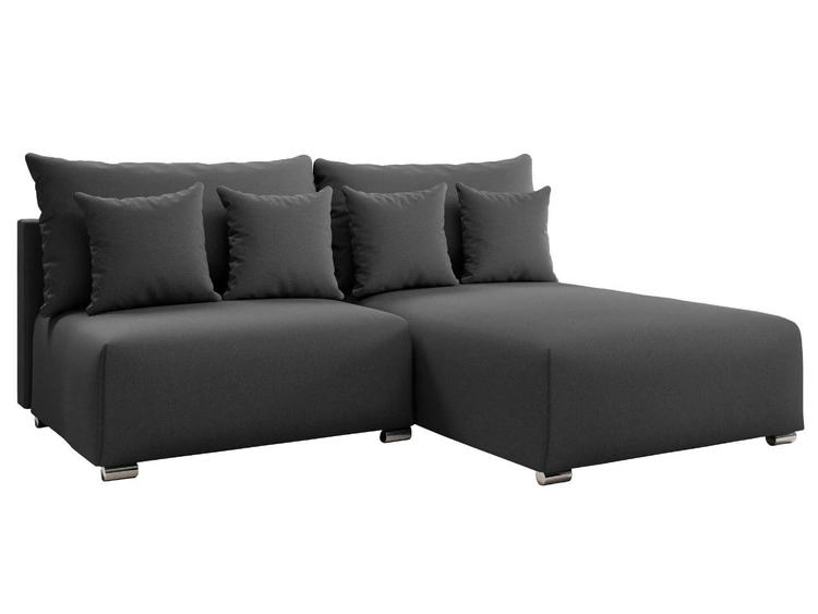 Ecksofa L-Form Rechts mit Schlaffunktion und Bettkasten Ronni Dunkelgrau