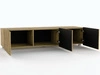 Set mit zwei TV-Lowboard mit Türen 150 cm Kioto Artisan Eiche
