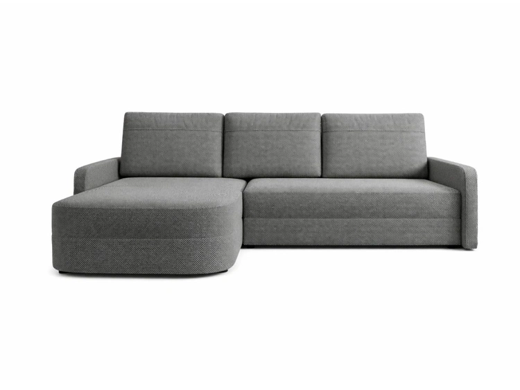 Ecksofa L-Form mit Schlaffunktion und Bettkasten Arvento Grau