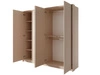 Kleiderschrank mit Spiegel Dego Beige