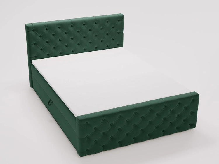 Boxspringbett mit Bettkasten 160x200 Montego Grün