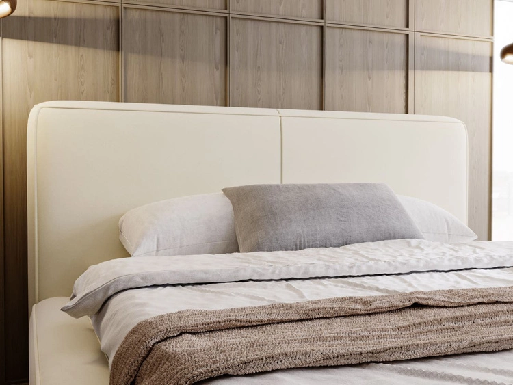 Polsterbett mit Bettkasten und Lattenrost 140x200 Amaro Beige