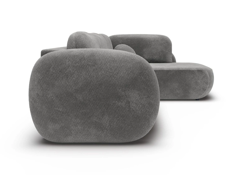 Ecksofa mit Schlaffunktion und Bettkasten Rechts Carino Grau